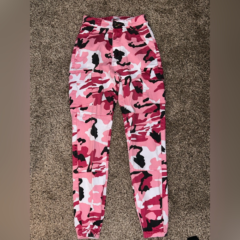 Fashion Nova Pink camouflage pants